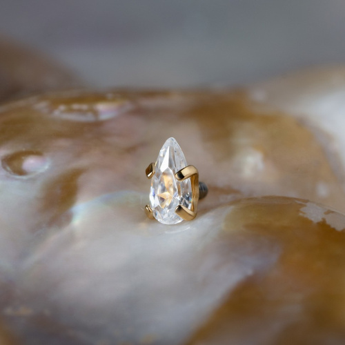 Накрутка Drop Gold Crystal 1.2 мм фото 4